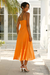 Sweet Summer Breeze Midi Dress Orange