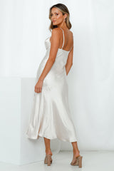 Wanted On The Dance Floor Midi Dress Champagne