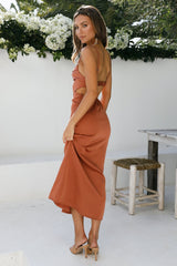 Give It To Me Midi Dress Orange