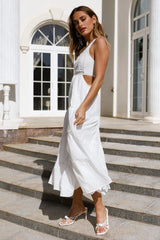 Maxed Out Maxi Dress White