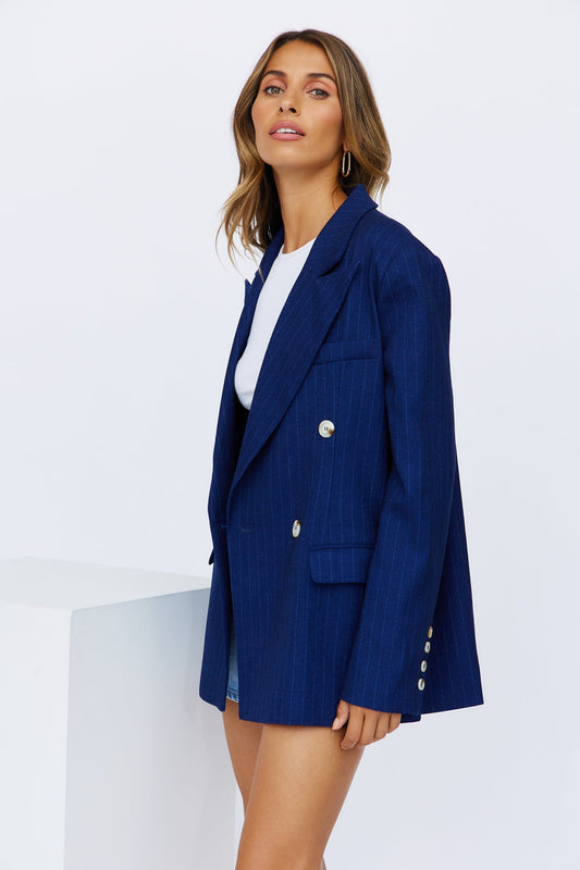 LIONESS Brentwood Blazer Midnight Blue