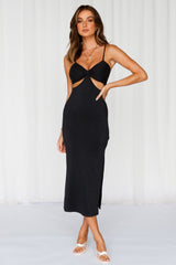 Midnight Rush Midi Dress Black