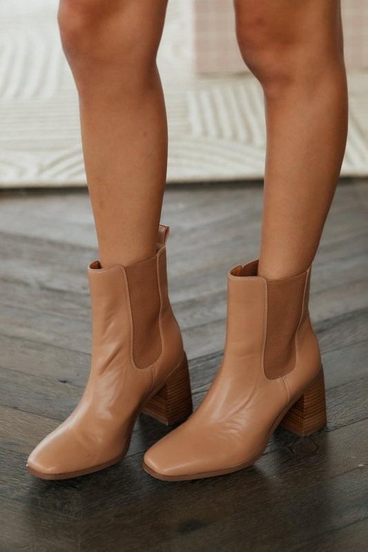 VERALI Link Ankle Boots Dark Camel Smooth