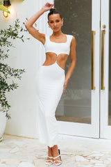 Maria Madame Midi Dress White