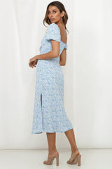 Run In The Mill Midi Dress Blue