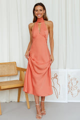 Chill And Cool Midi Dress Apricot