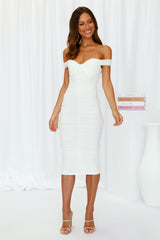 Wishing 4U Midi Dress White