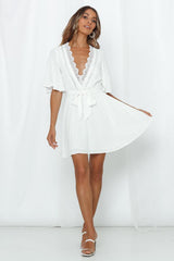 Hugs And Kisses Dress White