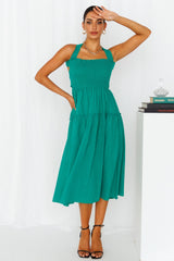 Limelight Shine Midi Dress Green