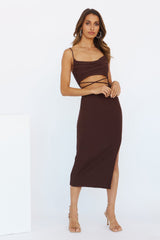 Midnight Coffee Maxi Dress Chocolate