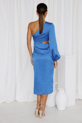 Lit Times Midi Dress Blue