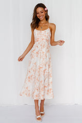 Flow With It Midi Dress Orange