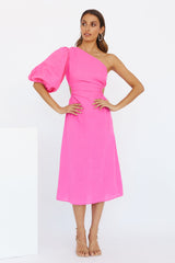 Live Your Youth Midi Dress Hot Pink