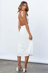 Find My Man Midi Dress White