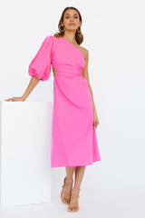 Live Your Youth Midi Dress Hot Pink