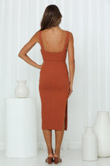 From Zero Midi Dress Chocolate