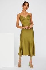 Sunrise Street Midi Dress Green