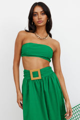 Iconic Revival Maxi Skirt Green