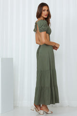 Devoted To The Sun Maxi Dress Khaki