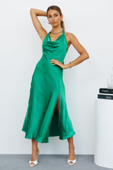 Waltzing Around Midi Dress Green