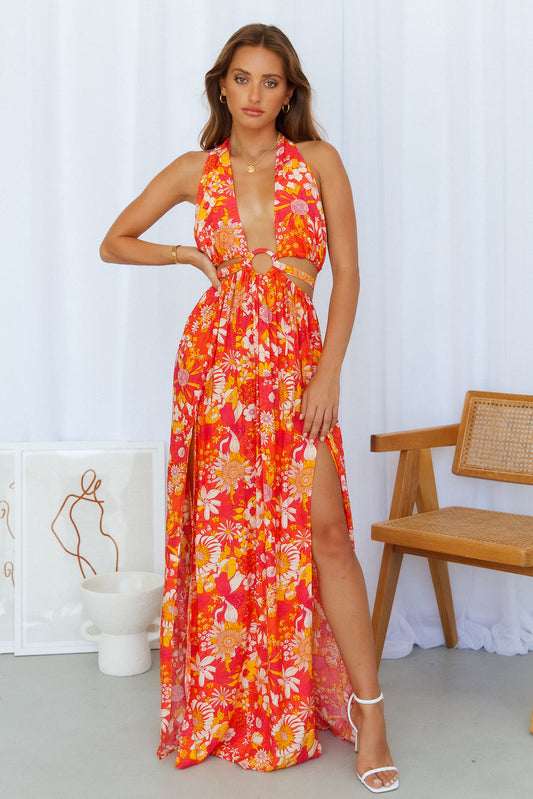 No Cares Maxi Dress Orange