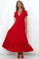 Venetian Islands Maxi Dress Wine