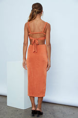 Im Yours Midi Dress Orange