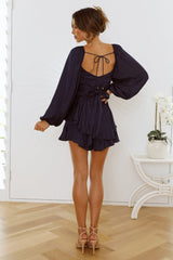 Sunrise Memories Romper Navy