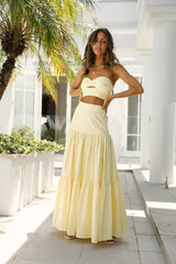 RUNAWAY Ayla Maxi Skirt Lemon