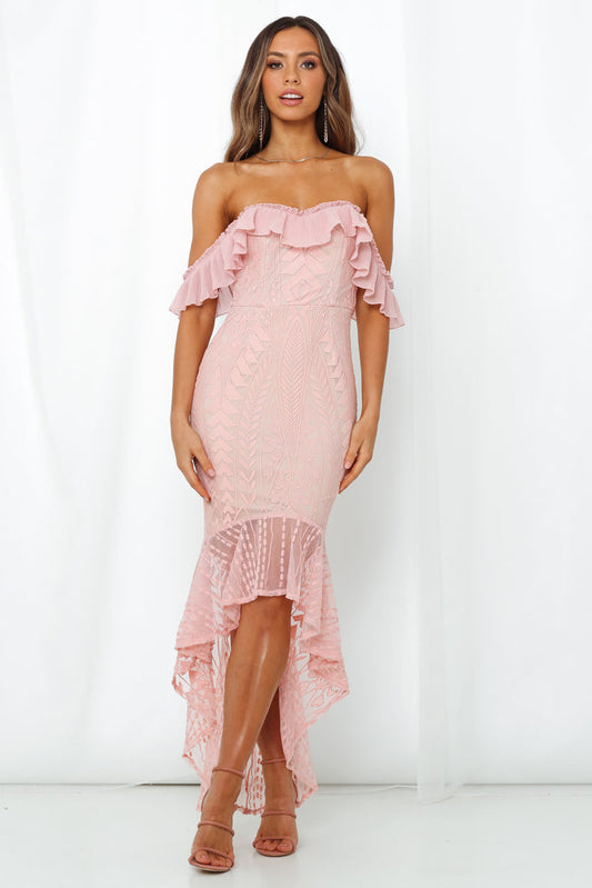 List Goes On Maxi Dress Blush