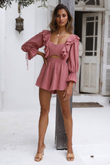 Tell Me Your Wish Romper Rose