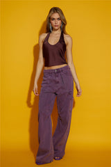 LIONESS Miami Vice Jeans Plum Purple