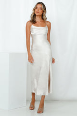 Wanted On The Dance Floor Midi Dress Champagne