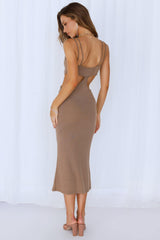 On The Verge Midi Dress Brown