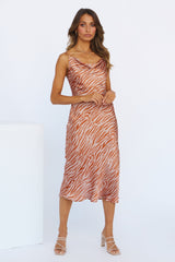 My Tigress Midi Dress Brown