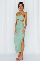 Fun Mermaid Midi Dress Green