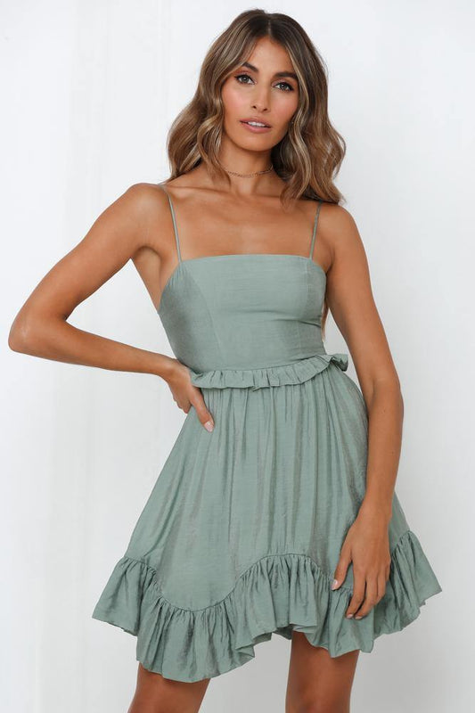 Waves Of Love Dress Olive