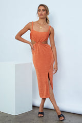 Im Yours Midi Dress Orange