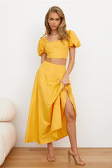 Orchard Field Maxi Skirt Yellow