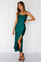 Lychee Martini Midi Dress Forest Green