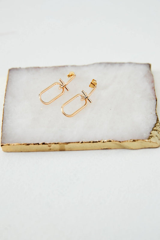 Staple Bling Earrings Gold