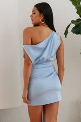 RUNAWAY Charisma Mini Dress Sky Blue