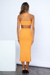 Isabelle Midi Dress Orange