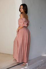 Birthday Weekend Off Shoulder Maxi Dress Peach