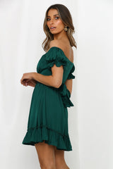 Camera Shy Dress Forest Green