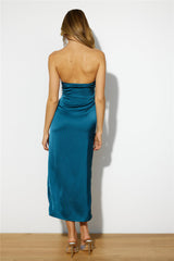 Special Someone Midi Dress Teal Blue