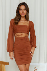 Long Flight Dress Brown