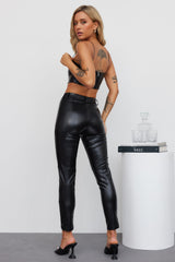 Got That Fire Faux Leather Pants Black