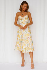 Sprinkles On Sundae Midi Dress Yellow