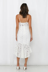 Back In The Habit Midi Dress White